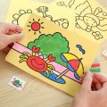 Handmade sand painting Kids color sand painting set DIY creative handmade materials Color painting Prizes for elementary school students Children's art tools. 