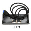 USB Front Panel Hub, 2 Ports 5.25in Front Panel Easy Installation for PC Case. 