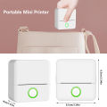 Mini Printer, Inkless Sticker Maker, Free Cut Small Pocket Printer, Portable Thermal Printer for Photo Journal Notes Memo. 