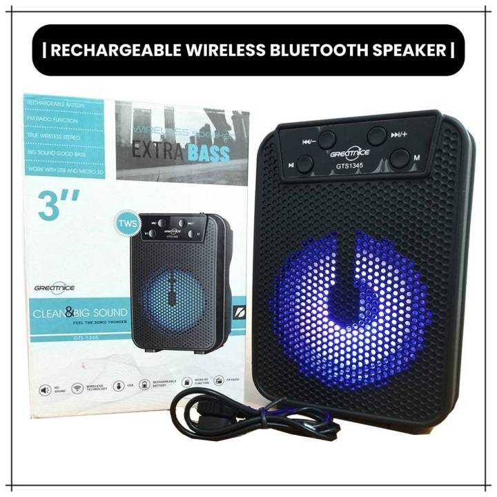 Wireless Speaker Extra Bass GTS-1346 TWS 3''