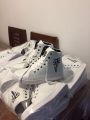 Mens White Sneakers Fashion Lace Up Ankle Boot Casual White Shoes For Men. 