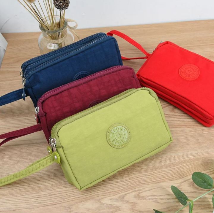 Secure Soft Leather Coin Pouch - 3 Zipper Design with Clip Zipper for Added Security