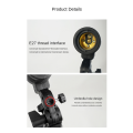 1 PCS Light Lamp Photo Studio E27 AC Socket Photography 1.8M Cable Cord Bulb Stand with Umbrella Holder Bulb Mount Black Lamp Holder Nylon US Plug. 