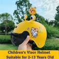 New Cartoon Children's Helmet Breathable Sturdy Bicycle Helmet Adjustable Tiger Pattern Safety Helmet Boys and Girls. 