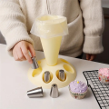 Piping Bag Holder Cake Decorating Pastry Tool with 8 Slots Nozzles, Plastic Pastry Bag Stand for Cake Decorating Kit. 