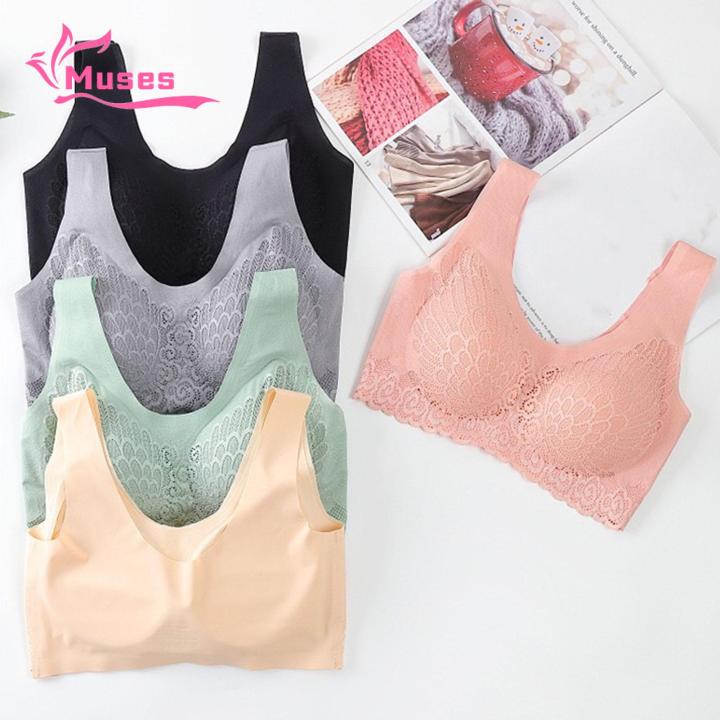 Muses%20Mall%20Girls%20Brassiere%20Wide%20Shoulder%20Straps%20Women%20Seamless%20Stretchy%20Vest%20Bra%20-%20Image%202