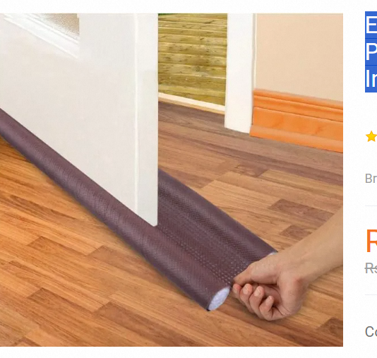 Energy Saving Guard Stopper Twin Door Decor Protector Doorstop Draft Dodger Home Home Improvement Twin Draft Guard