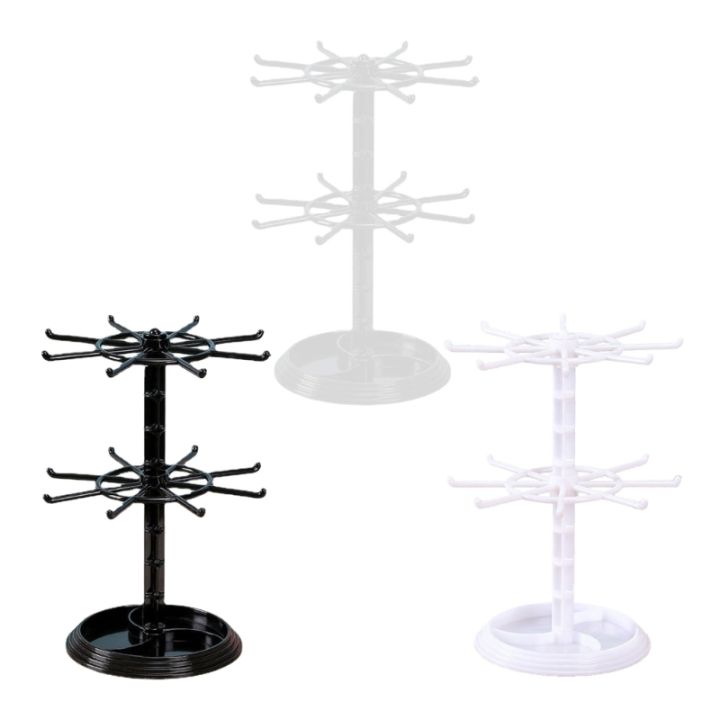 Jewelry Rotating Ring Display Holder Organizer Necklace Keychain Shelf ...