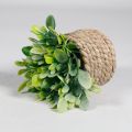 Nordic Style Green Artificial Potted Plant 11cm Woven Artificial Plants Plastic Leaf Eucalyptus Grass Artificial Decorations Home Decor. 