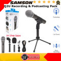 SAMSON Q2U Recording and Podcasting Pack  -  USB/XLR Dynamic Microphone with Accessories. 