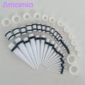 Amamia Ear Stretching Kit Body Piercing Acrylic Ear Gauges Expander Set. 