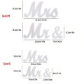 Wooden Letter Wedding Decorations 3D Character Decoration Props for Mr. and Mrs. Wedding Activities Singles Party DIY Decoration. 