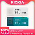 Kioxia USB TransMemory Flash drives USB3.2 Gen1 White Green 64GB 128GB 256GB Formerly Toshiba U-Pan Pen drive usb stick memory. 