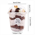 50Pcs 360ML Disposable Mousse Cake Cup with Lid Transparent Plastic Pudding Jelly Dessert Yogurt Cake Cups Party Favors Packaging Box Jessica. 