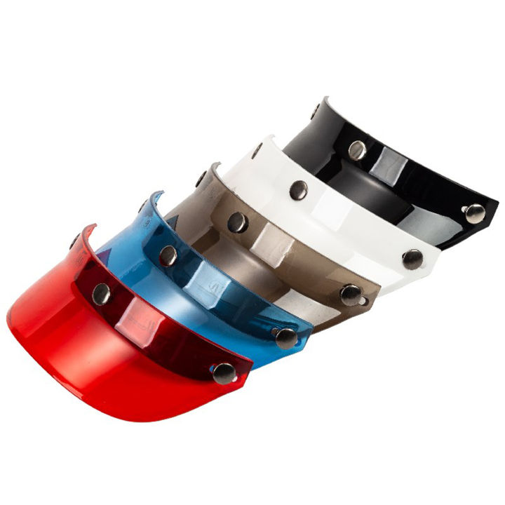 Universal 3 Snap-Button Visor Flip Up Wind Shield for Open Face ...