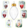 Screw off caps Christmas Light bulb ornaments Festivel DIY Plastic Christmas Ornaments Fillable Christmas Decoration for. 