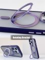 HOCE Magnetic Invisible Bracket Phone Cases For iPhone 17 16 15 14 13 12 11 Pro Max 14 15 Plus MagSafe Case Rotation Metal Holder Stand Matte Transparent Frosted Cover. 