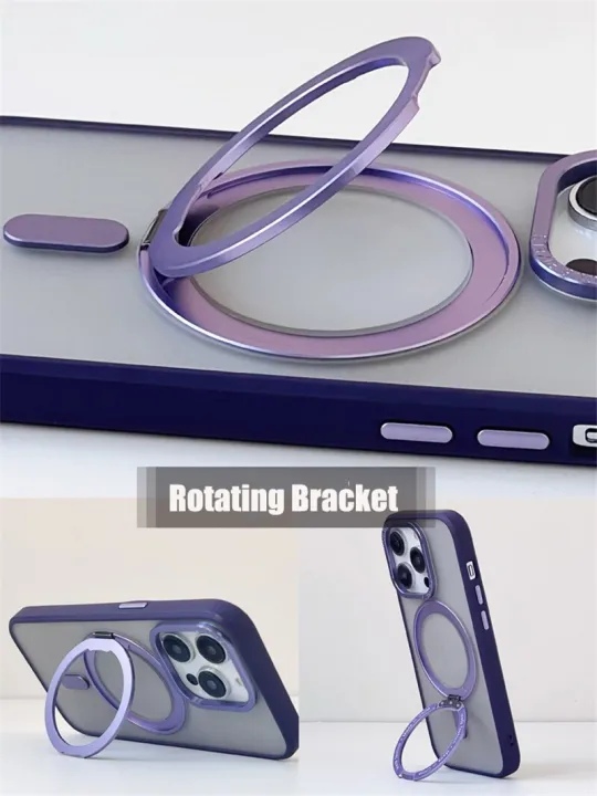 HOCE%20Magnetic%20Invisible%20Bracket%20Phone%20Cases%20For%20iPhone%2017%2016%2015%2014%2013%2012%2011%20Pro%20Max%2014%2015%20Plus%20MagSafe%20Case%20Rotation%20Metal%20Holder%20Stand%20Matte%20Transparent%20Frosted%20Cover%20-%20Image%2010