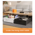 KOKKO Under Bed Storage Drawer, Storage With Wheels, Handle, Oxford Cloth Cover, Clear Window, Under Bed Storage Containers For Clothes, Shoes, Toys, Books. 