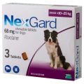 NEXGARD Dog Chews Chewable 68mg (1 Tablet) for Large Dogs 10-25 Kg Kills Prevent Ticks Fleas Nits Worms Pesticide Afoxolaner. 