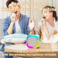 Bluetooth K12 Karaoke Machine Portable 5.3 PA Speaker System with 1-2 Wireless Microphones Home Family Singing Children's Gifts. 