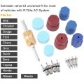 17Pcs Air Conditioning Valve Core Kit Valve Cores Accessories Tool. 