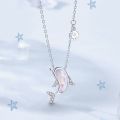 VOQ Silver Color Jewelry Dolphin Charm Box Chain Pendant Necklace Women Wedding Party Gifts. 