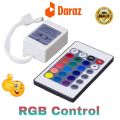 12V 5050 RGB LED Strip Controller box with 24 Key IR Remote Control 5m 2835, Light Control. 