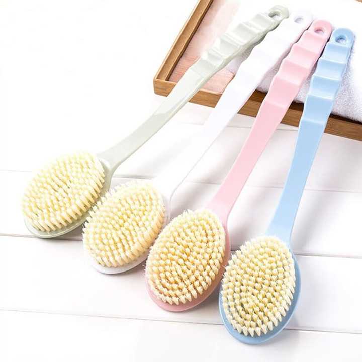 【WEJA】1pc Long Handle Bath Brush Soft Skin Massager Shower Scrubber Body Cleaning Brush Exfoliation Bathroom Accessories