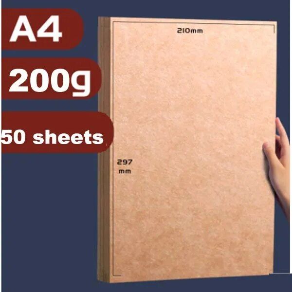 100/50%20s%20High%20Quality%20A4%20A3%20Brown%20Kraft%20cardboard%20Paper%20DIY%20Handmake%20Card%20Making%20Craft%20Paper%20Thick%20Paperboard%20Cardboard%20-%20Image%203
