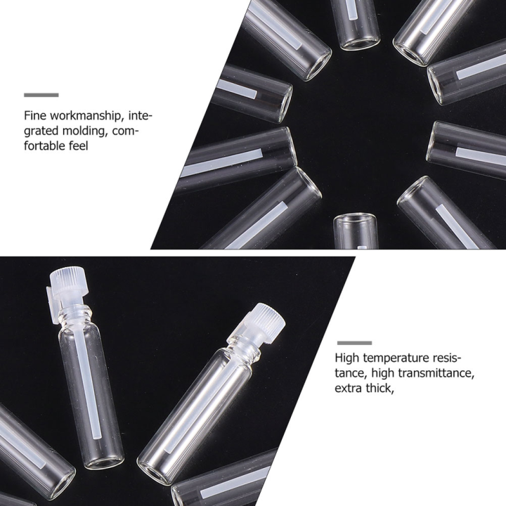 PP Mini glass perfume vials Durable Small sample vials Perfume bottle for Travel Perfume sampling Fragrance testing Cosmetics industry Personal use