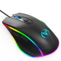 HXSJ Gaming Cable RGB Gaming Mouse 12800DPI Gaming Mouse 8 Key Macro Programming. 