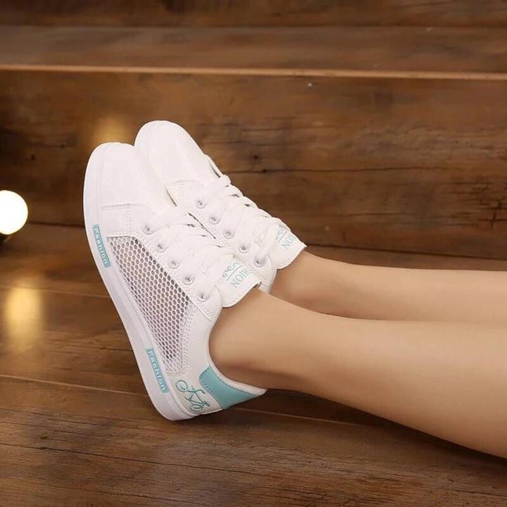 Girls' Breathable Mesh Hollow Canvas Shoes Women's Spring and