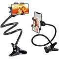 Universal Lazy Metal Flexible Long Arm Mobile Holder Stand Portable and Foldable 360 Degree Gooseneck Very Long Arms Clip. 