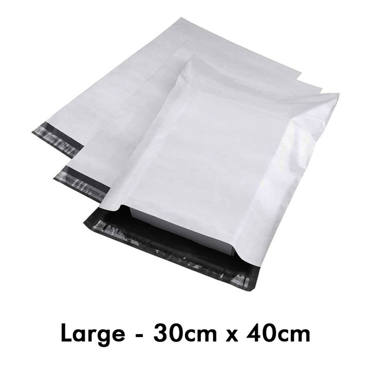 100 Pcs Large (30cm x 40cm) (12 x 16 inches) Courier Bags | Shipping Bags | Poly Mailer | Tamper Proof Plastic Polybags for Shipping | Packing box | Packaging | Packing