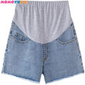 Summer maternity short pants pregnancy shorts pregnant Stretch jeans maternity shorts belly denim pants Abdomen Loose M-XXL. 