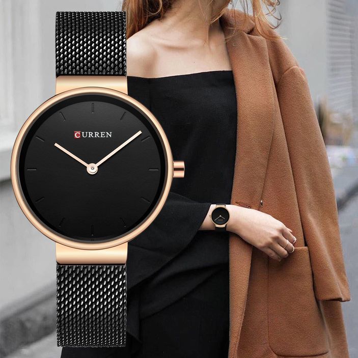 Ladies Luxury Fashionable Quartz Watch Analog Women Wrist Watches Metal Strap Magnet Clasp Black Blue Rosegold 184575728 Styles_LK Online