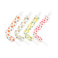 4pcs/pack Baby Pacifier Clip Pacifier Holders Washable with Beautiful Patterns for Baby Boys Girls. 