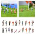 Miniature Model Railroad Figures Street Passenger People Model Architectural Sitting Standing Figures Toys Diorama Miniature Scenes Ornament. 