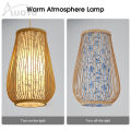 Auoyo Bamboo Ceiling Lamp Chandelier Rattan Lamp Living Room Bedroom Hanging Lighting Lamps Restaurant Cafe Tea House Bar Club Decorative Lighting. 