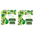NXFDSIOZ 268Pcs Jungle Party Balloon Arch Green Balloon Decoration, with Artificial Tropical Palm Leaves for Birthday Party. 