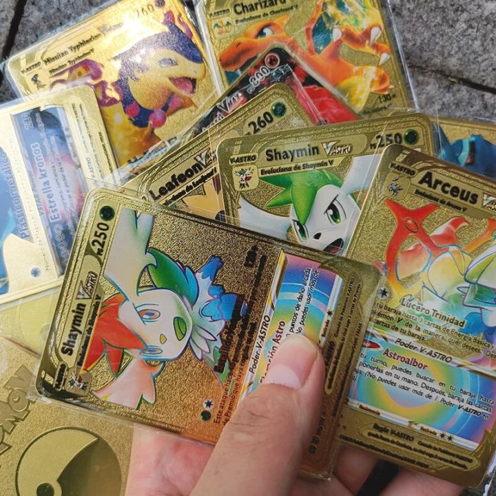 pokemon%20cards%20golden%20Metal%20Pokemon%20Cards%20Charizard%20Iron%20Cards%20Pikachu%20Arceus%20Mewtwo%20Lucario%20Eevee%20Shiny%20Letters%20Vstar%20Vmax%20Spanish%20Gold%20Card%20GameParty%20Games%20Crafts%20-%20Image%203