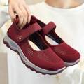 Women Mesh Sneakers, Sports Shoes, Lightweight Flats Walking Shoe, Breathable Sneakers, for Driving, Outdoor, Short Trips , 38 Red. 