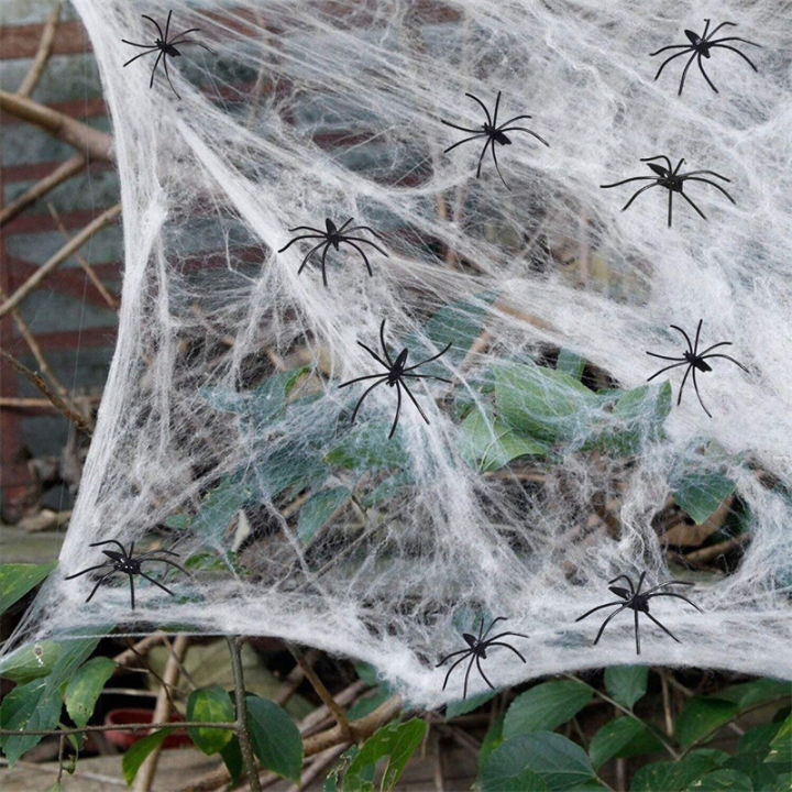DENOSWIM%20White%20Stretchy%20Cobweb%20Artificial%20Spider%20Web%20Halloween%20Decoration%20Scary%20Party%20Scene%20Props%20Horror%20House%20Home%20Decora%20Accessories%20-%20Image%202