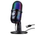 DoomHot USB Microphone PC Condenser Microphone Desktop RGB Lighting Microphone Volume Control Mic Plug and Play Mic Professional Gaming Mic with Mute Button Effect for Streaming Podcast Studio Recording Conference Call. 