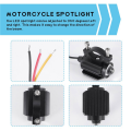 Motorcycle Projector Lens Dual Color Car ATV LED Headlight Auxiliary Spotlight for Scooter Lamp. 