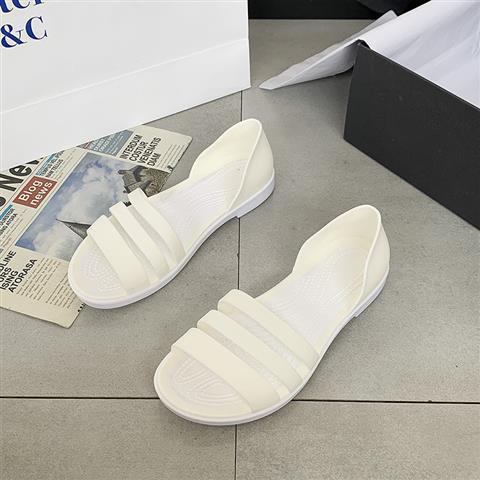 Women's%20Flat%20Sandals2023Summer%20New%20Jelly%20Shoes%20Soft%20Soled%20Flats%20Beach%20Slippers%20Slip-on%20Lofter%20Sandals%20-%20Image%205