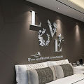 Modern 3D LOVE Letter Flower Bird Wall Sticker Mural Art Decal Home Decor. 