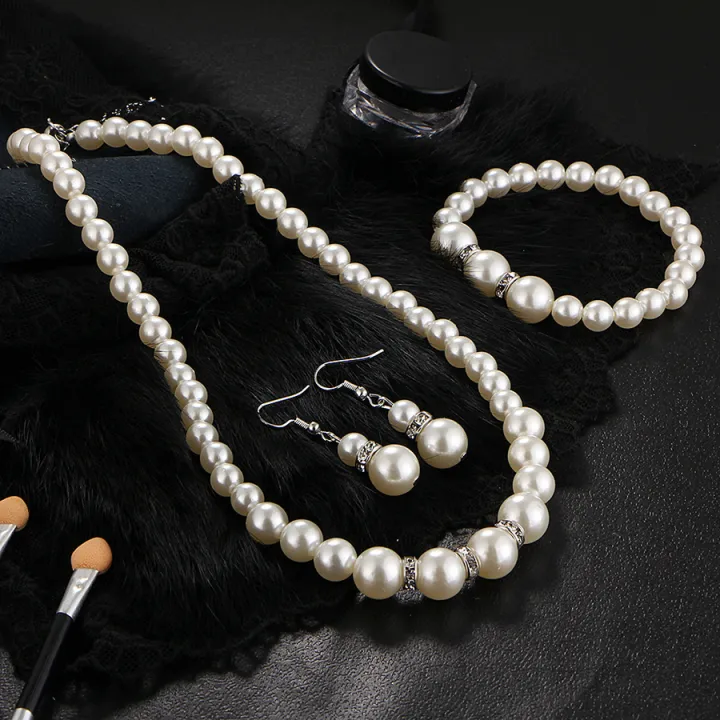 %E3%80%90LuxeGlow%E3%80%91Lacoogh%20Trendy%20Jewelry%20Sets%20for%20Women%20White%20Crystal%20Faux%20Pearls%20Necklace%20Earrings%20Bracelets%20Fashion%20Round%20Party%20Jewelry%20-%20Image%203