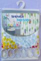 Bathroom Waterproof Shower Curtain Polyester Fabric 175 x 170 cms / 6x6 ft with Hooks. 